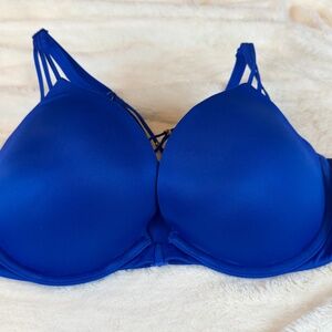 Victoria's Secret Strappy Front Snap Very Sexy Push-Up Bra Electric Blue 36C